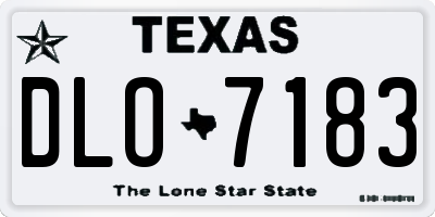 TX license plate DLO7183