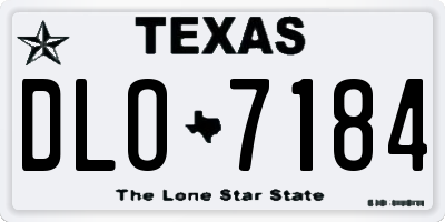 TX license plate DLO7184