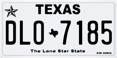 TX license plate DLO7185