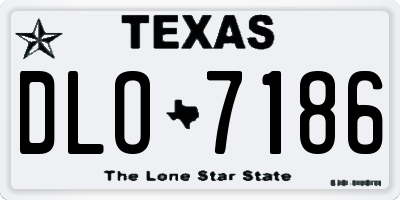TX license plate DLO7186