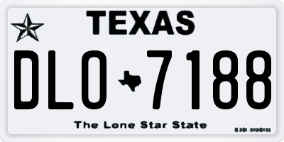 TX license plate DLO7188