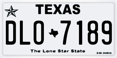 TX license plate DLO7189