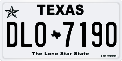TX license plate DLO7190