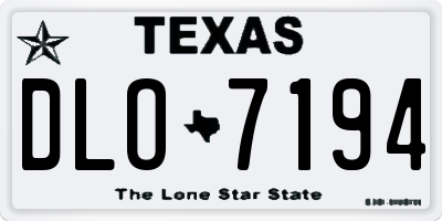 TX license plate DLO7194