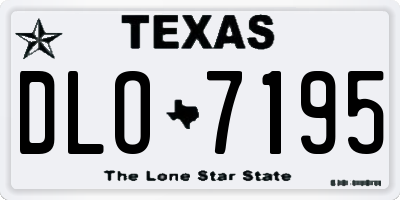 TX license plate DLO7195