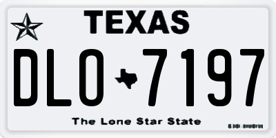 TX license plate DLO7197