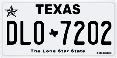 TX license plate DLO7202
