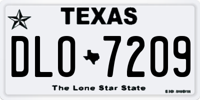 TX license plate DLO7209