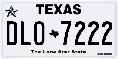 TX license plate DLO7222