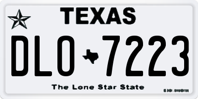 TX license plate DLO7223