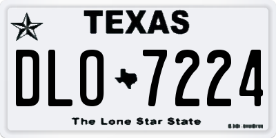 TX license plate DLO7224