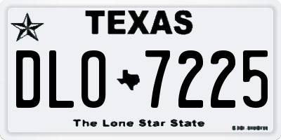 TX license plate DLO7225