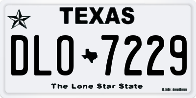 TX license plate DLO7229