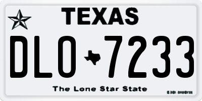 TX license plate DLO7233