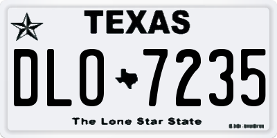 TX license plate DLO7235