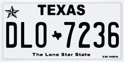 TX license plate DLO7236