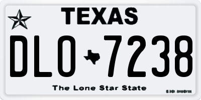 TX license plate DLO7238
