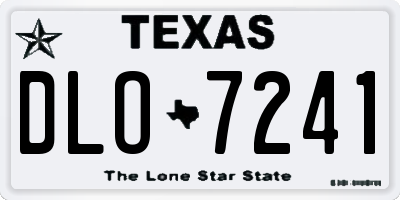 TX license plate DLO7241