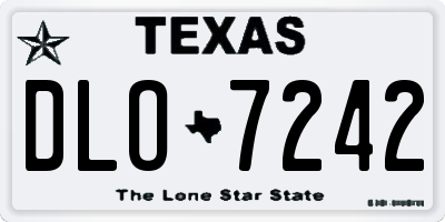TX license plate DLO7242