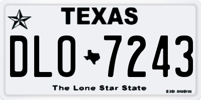 TX license plate DLO7243