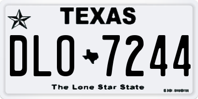 TX license plate DLO7244