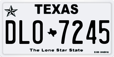 TX license plate DLO7245