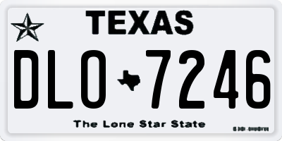 TX license plate DLO7246