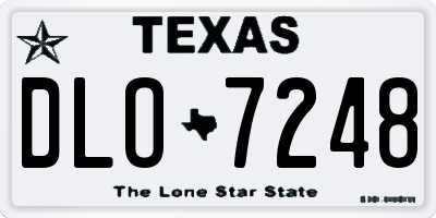 TX license plate DLO7248