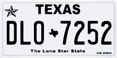 TX license plate DLO7252