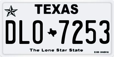 TX license plate DLO7253