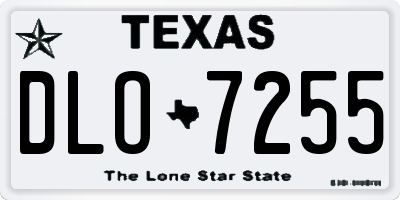 TX license plate DLO7255
