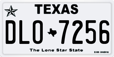 TX license plate DLO7256