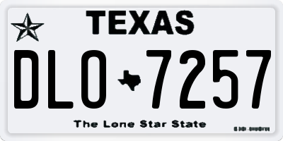 TX license plate DLO7257