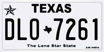 TX license plate DLO7261