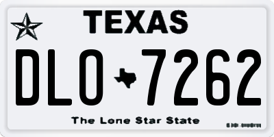 TX license plate DLO7262
