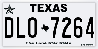 TX license plate DLO7264