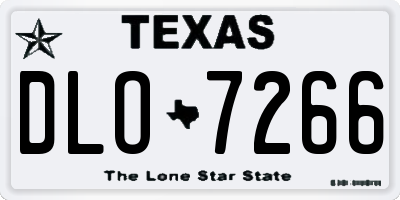 TX license plate DLO7266