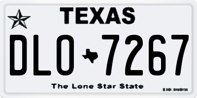 TX license plate DLO7267