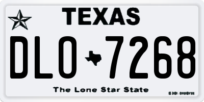 TX license plate DLO7268