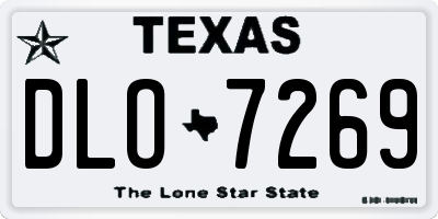 TX license plate DLO7269