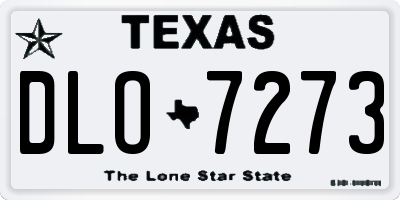 TX license plate DLO7273