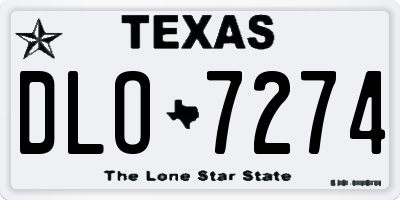 TX license plate DLO7274