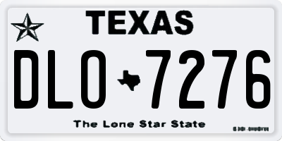 TX license plate DLO7276