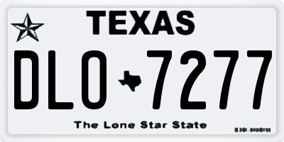 TX license plate DLO7277