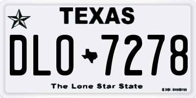 TX license plate DLO7278