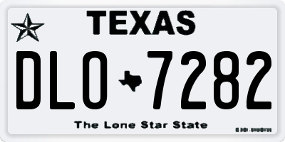 TX license plate DLO7282