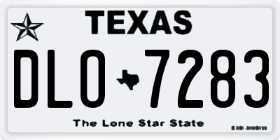 TX license plate DLO7283