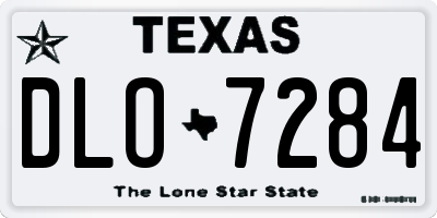 TX license plate DLO7284