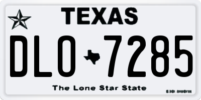 TX license plate DLO7285