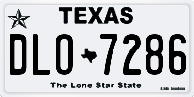 TX license plate DLO7286